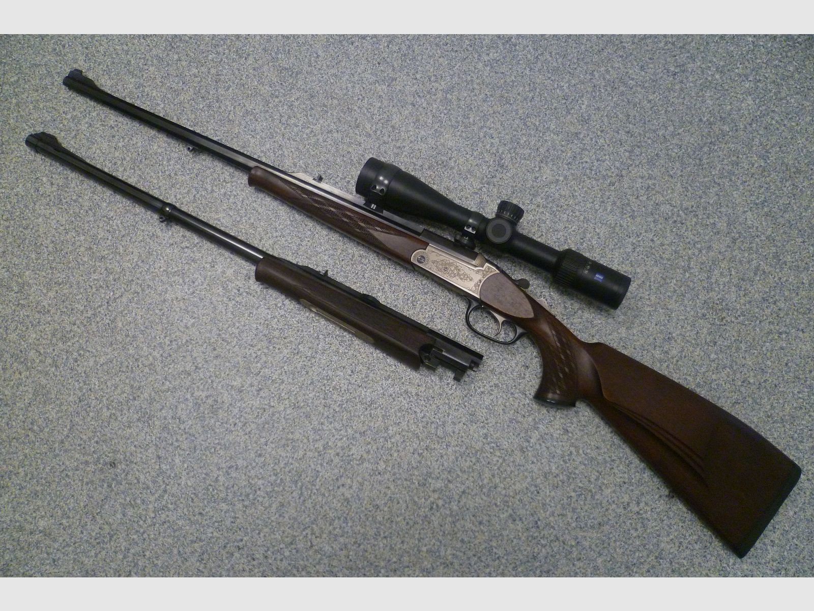 Blaser Kipplaufbüchse K770 5,6x50R Magnum mit Austauschlauf K77 8x68S