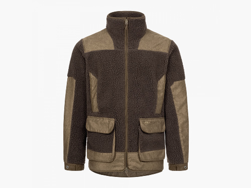 Blaser Herren Sherpa Fleece Jacke dunkelbraun