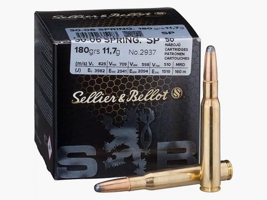 Sellier & Bellot .30-06 Sprg. 180GR SP 50 cartridges
