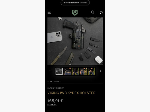 Black Trident Viking IWB Holster SFP9