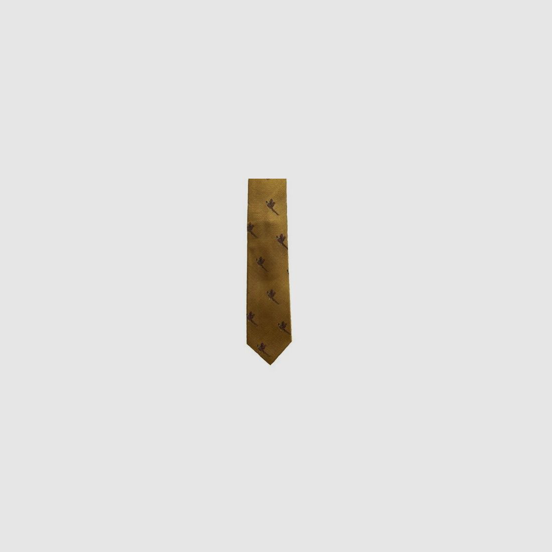 Lovergreen Krawatte Motiv Seidenkrawatte golden Fasan