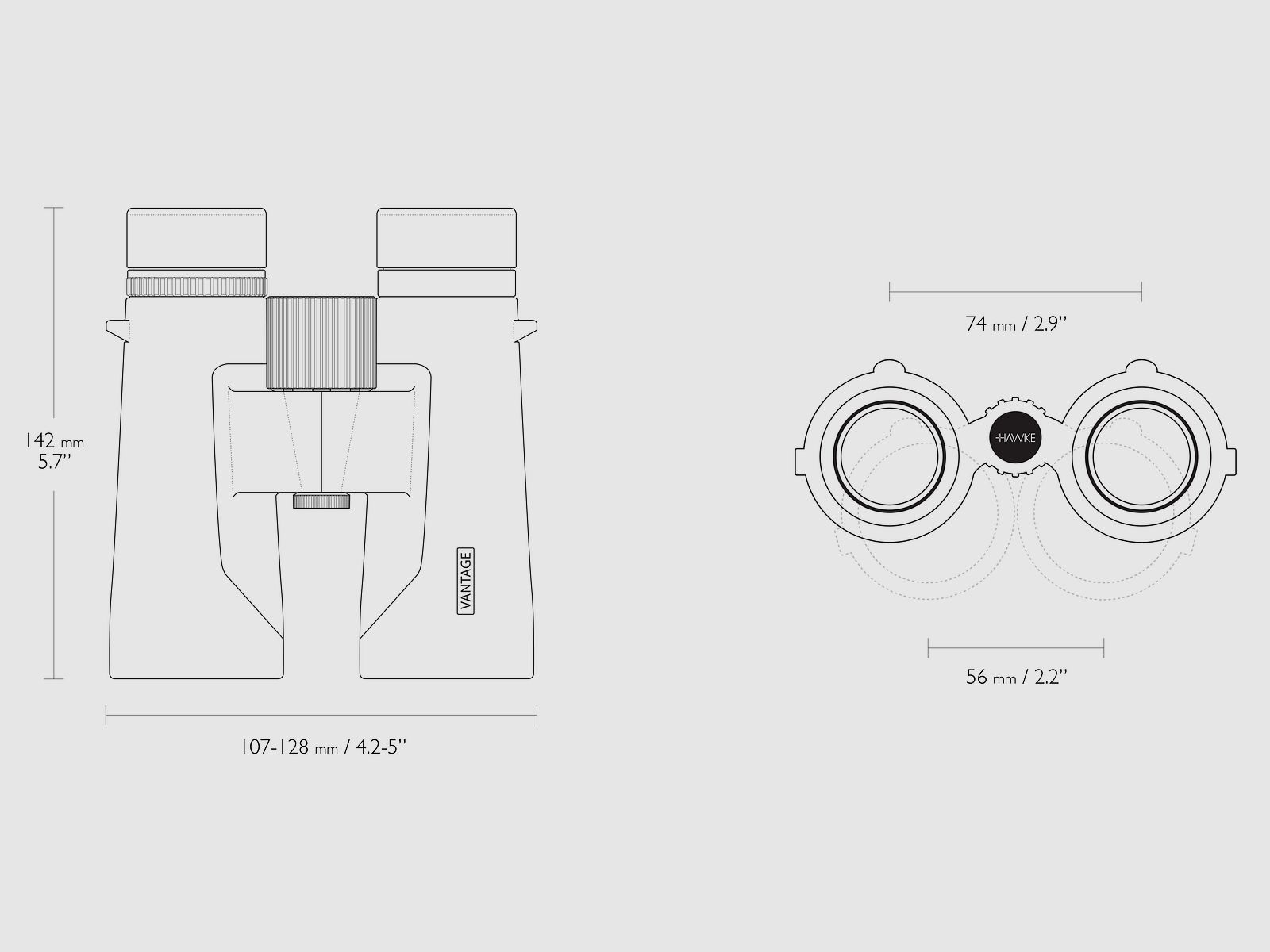 HAWKE 34124 VANTAGE 10x42 FERNGLAS grün