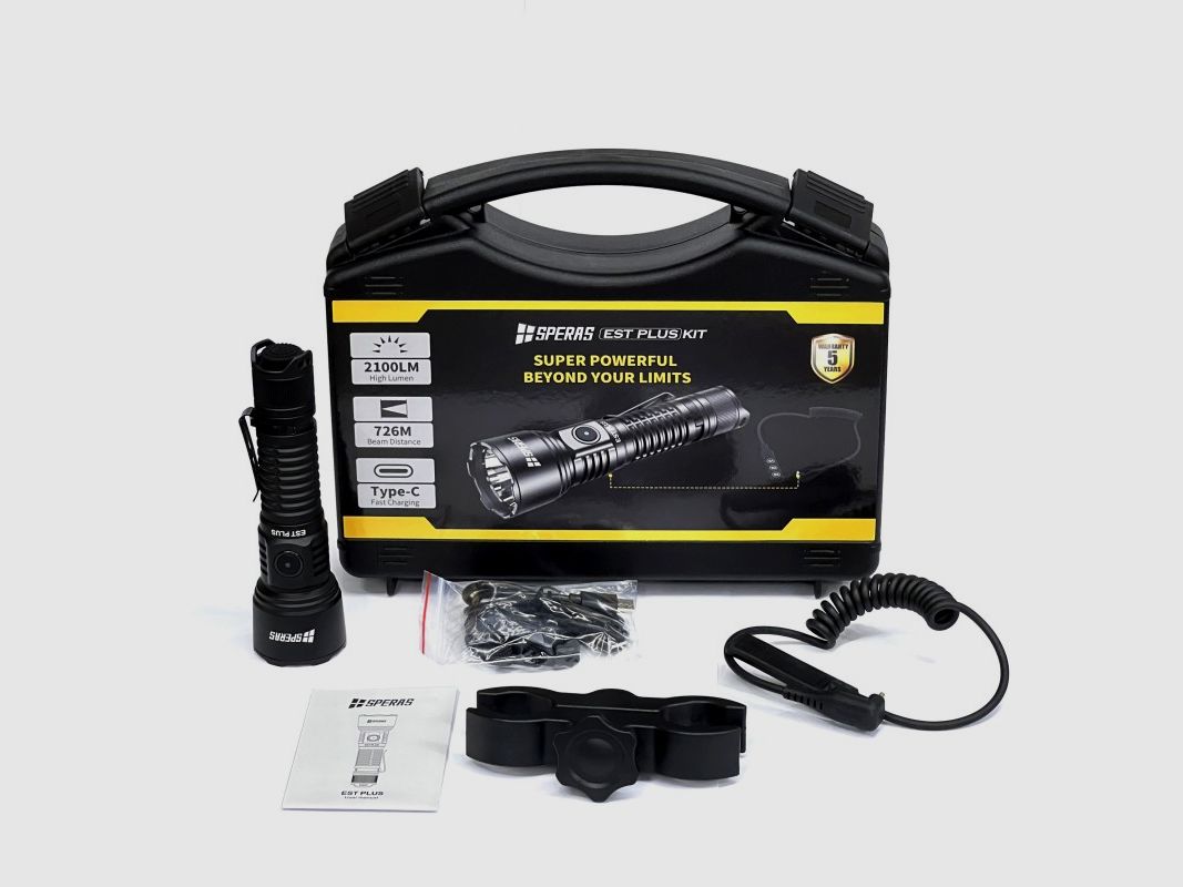LED-Taschenlampen-KIT 2100 LUMEN mit Lichtstrahl bis zu 726M, Bild 1 von 10