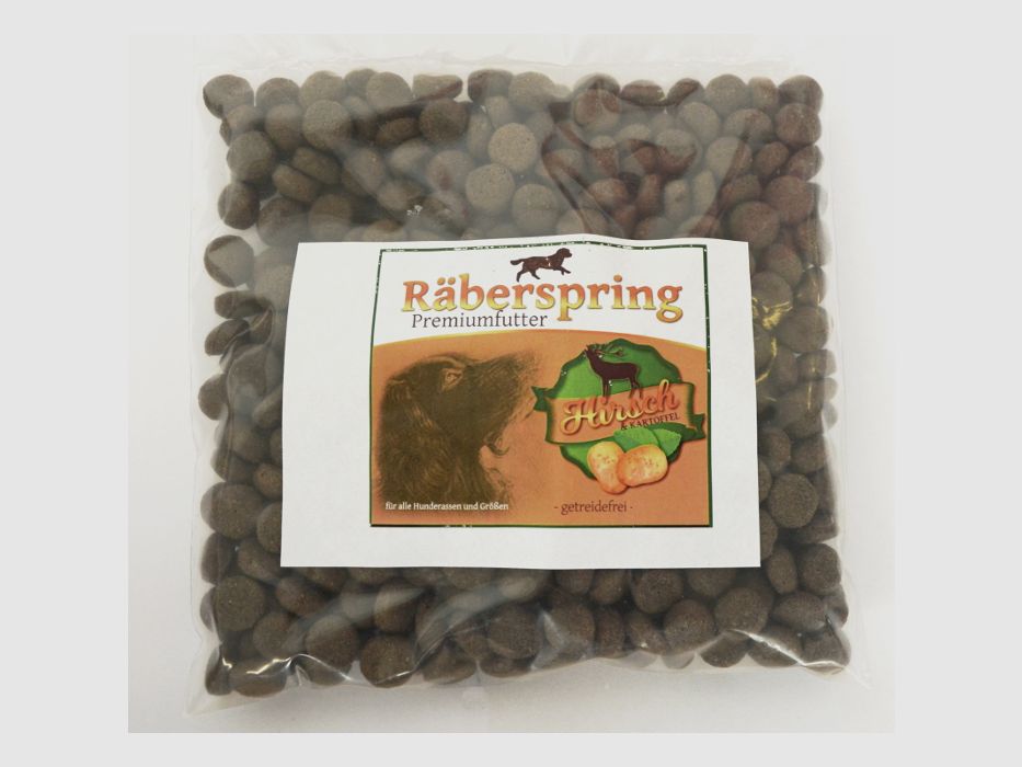 Räberspring Hundefutter Premiumfutter Hirsch 14kg - getreidefrei