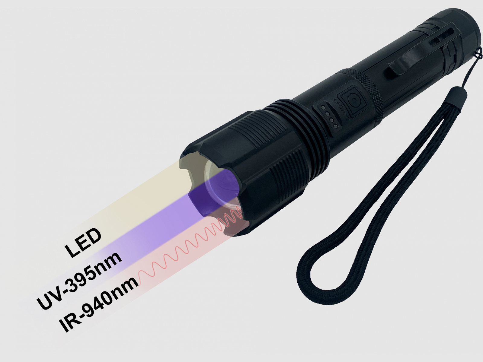 Three-function LED flashlight, image 1 of 4