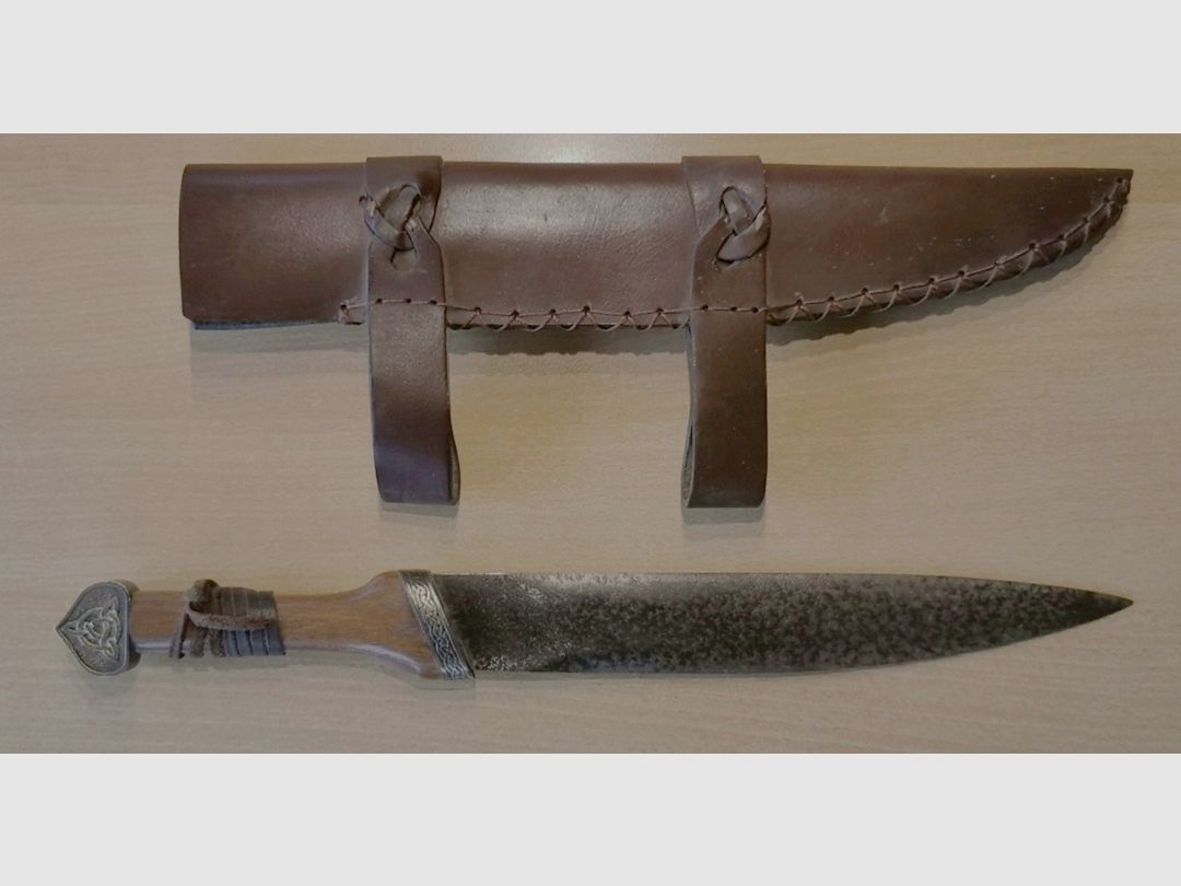 Skramasax/Sächsisches Sax Messer mit Scheide