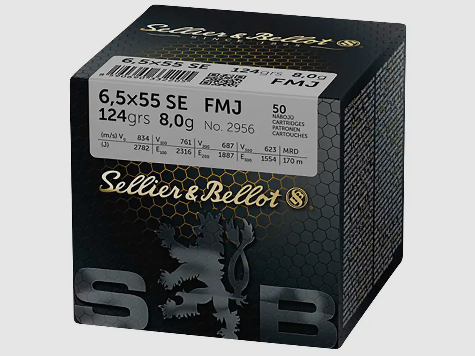 Sellier & Bellot 171317 6,5x55 FMJ 8,0g 124grs. 50St.