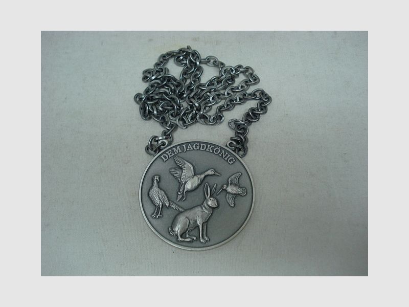 Jagdmed. Niederwild-altsilber - 60 mm, Ring und Öse