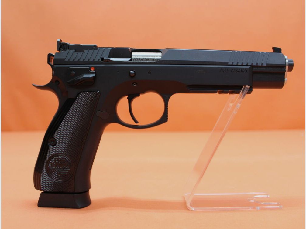 CZUB Frankonia Ha.Pistola 9mmLuger Frankonia CZ75 Taipan Black Pro Tuning 6"/152mm Canne/Visiera sportiva (9mmPara)