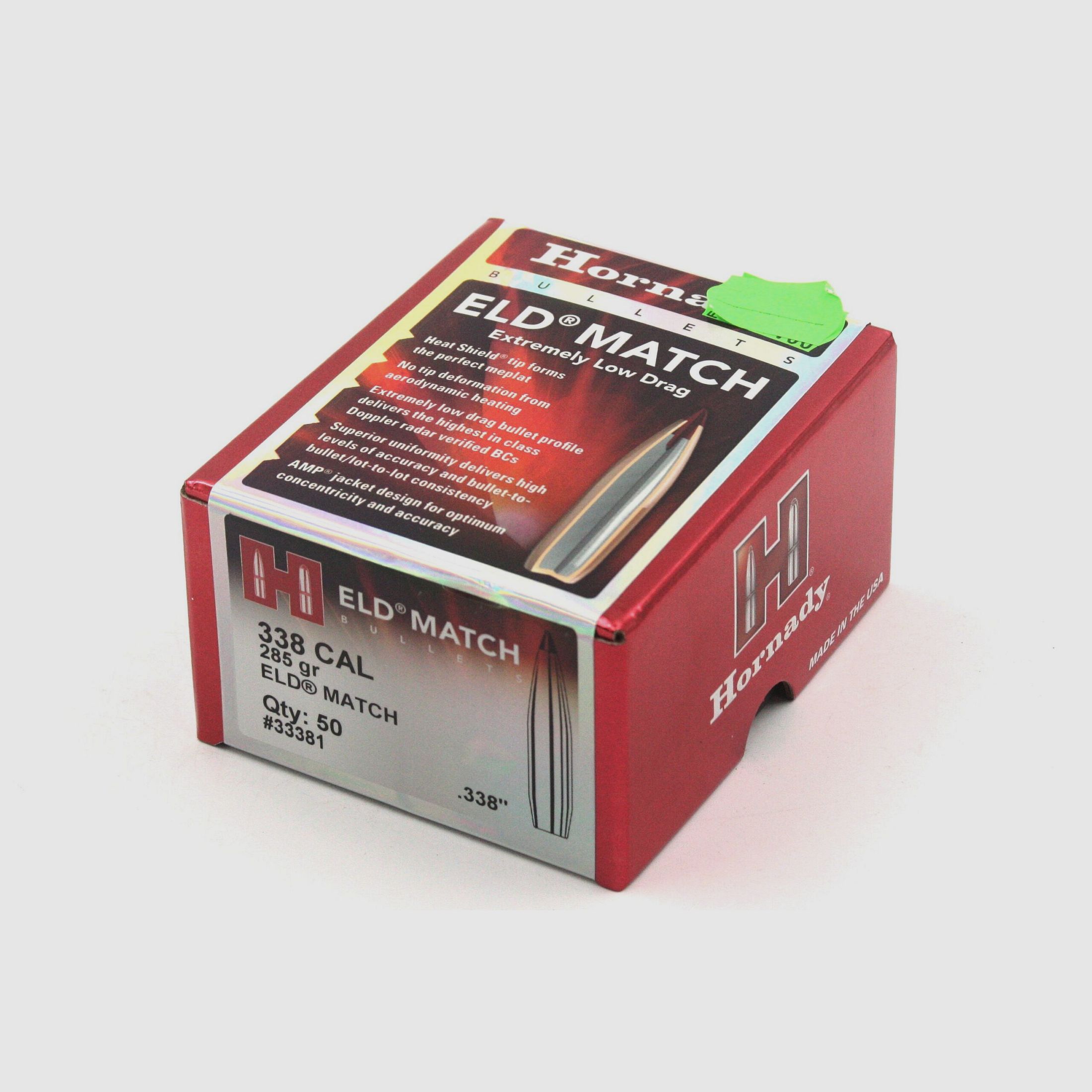 Büchsengeschosse, Hornady .338 ELD-Match, 285gr, 50Stk, .338 Lapua Mag.