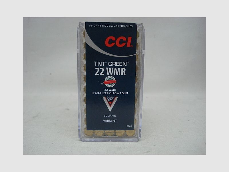 CCI .22WMR TNT GREEN - 1.95g/30gr (a50) HP