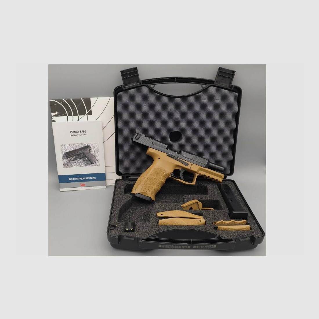 Heckler & Koch SFP9 RAL8000 Kolor Piaskowy z Przyrządami Tritium 9mm Luger