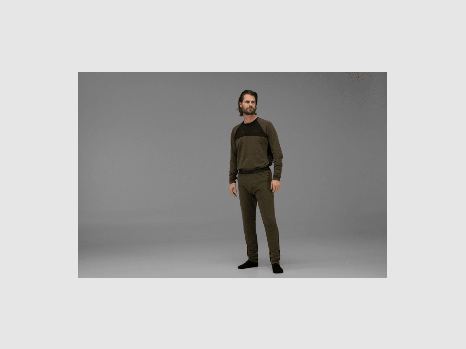 Härkila Heat L/S t-shirt willow green/black, billede 4 af 7