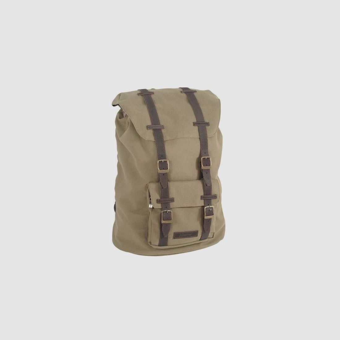 Würfel-Rucksack 1 Fach, Baumwoll-Leinwand khaki