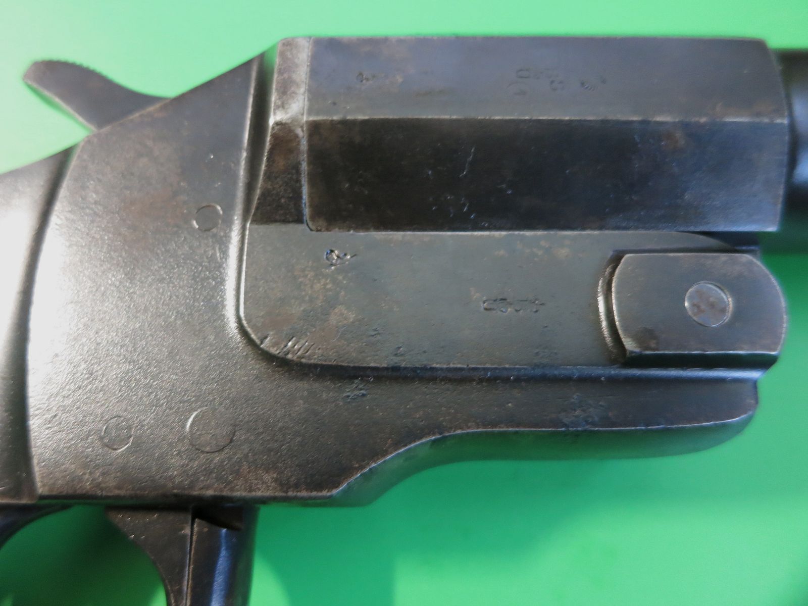 Signalpistole J.G. Anschütz Modell Hebel, Kal. 4, originale Lang-Version, Sammlerrarität    #4