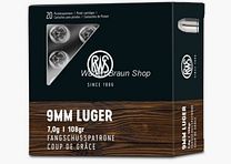 RWS 9 mm Luger Hollow Point Fangschuss/COUP DE GRÂCE 7,0g/108gr 20 sztuk