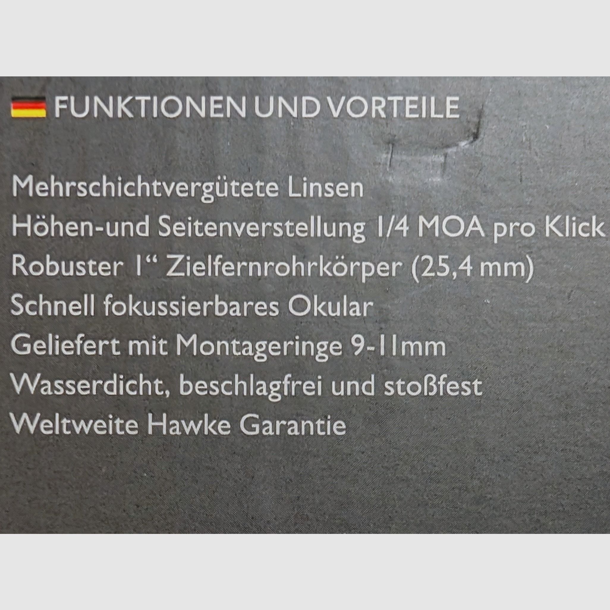 Hawke Fast Mount 4x32 (Mil Dot) inkl. Montageringe 11 mm, wie neu