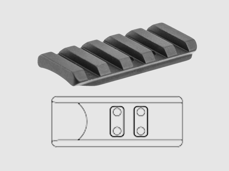 ERATAC 55mm Picatinny mount concentric, BH 8mm