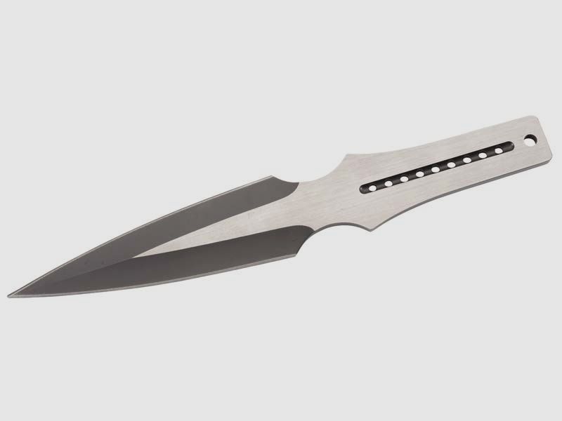 PUMA TEC throwing knife, steel AISI 420, partially coated, all-steel construction, black plastic sheath