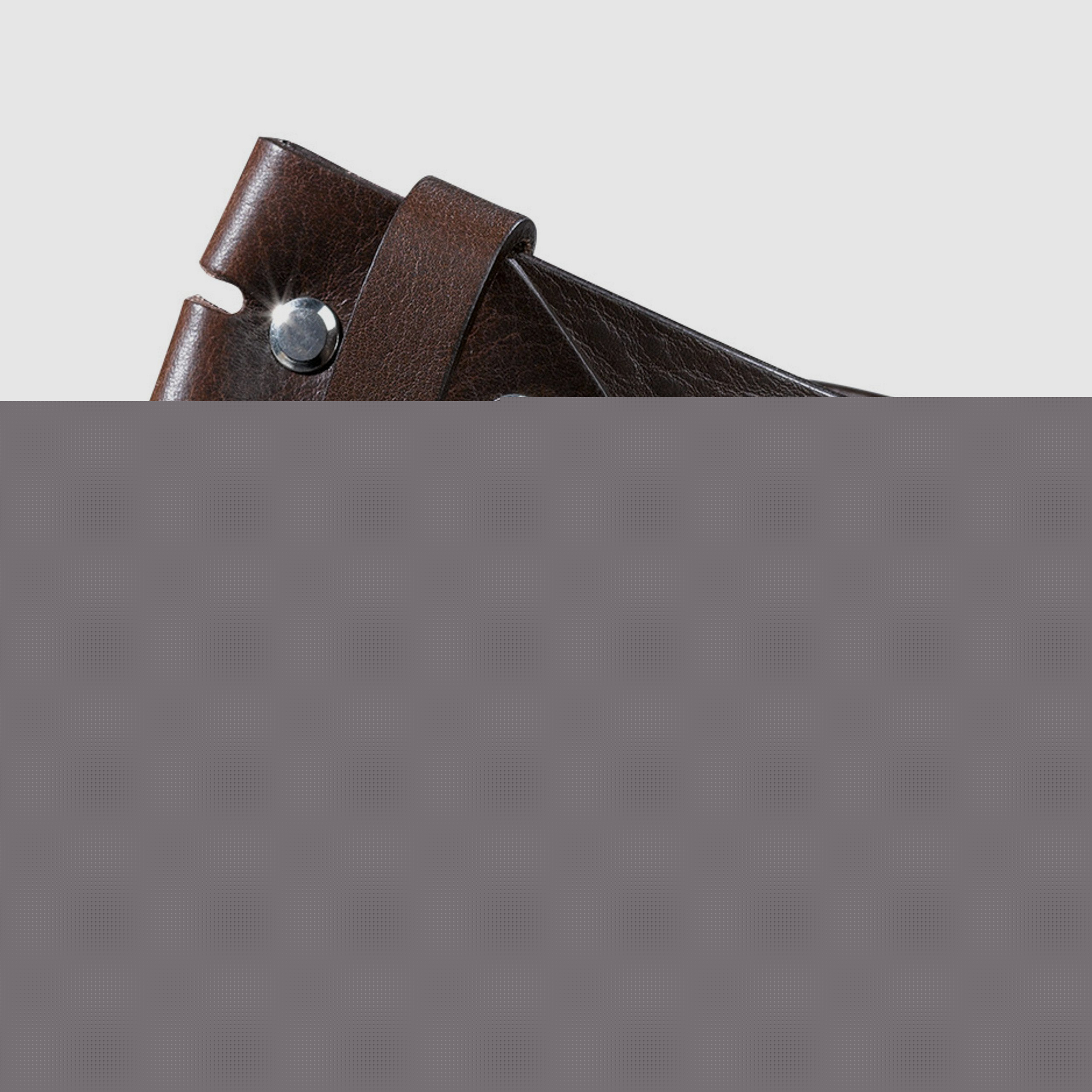 Ledergürtel ohne Schließe