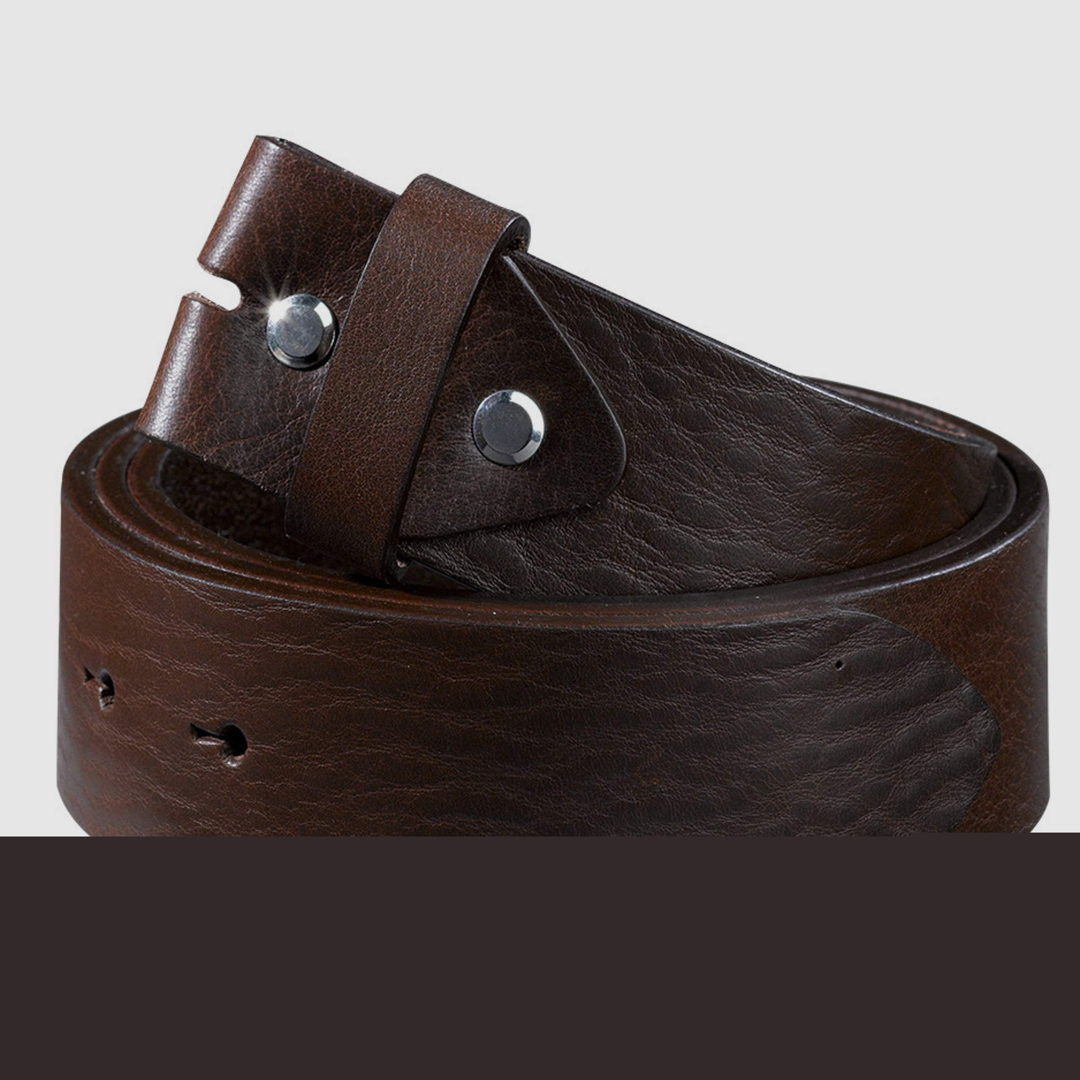 Ledergürtel ohne Schließe