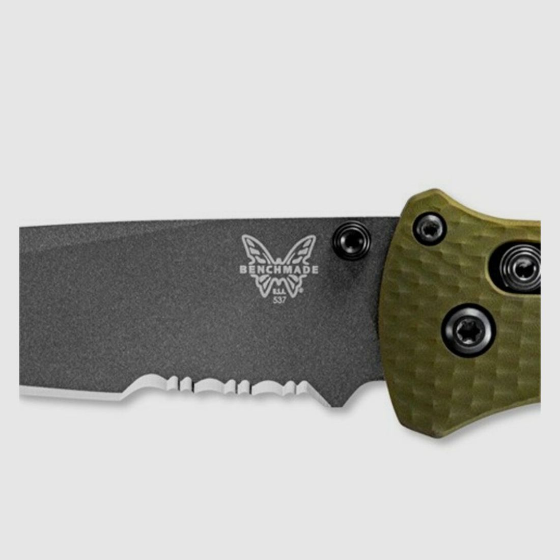 Nóż Benchmade Bailout Anodowane Aluminium Zielony Ostrze Kombinowane, zdjęcie 5 z 8