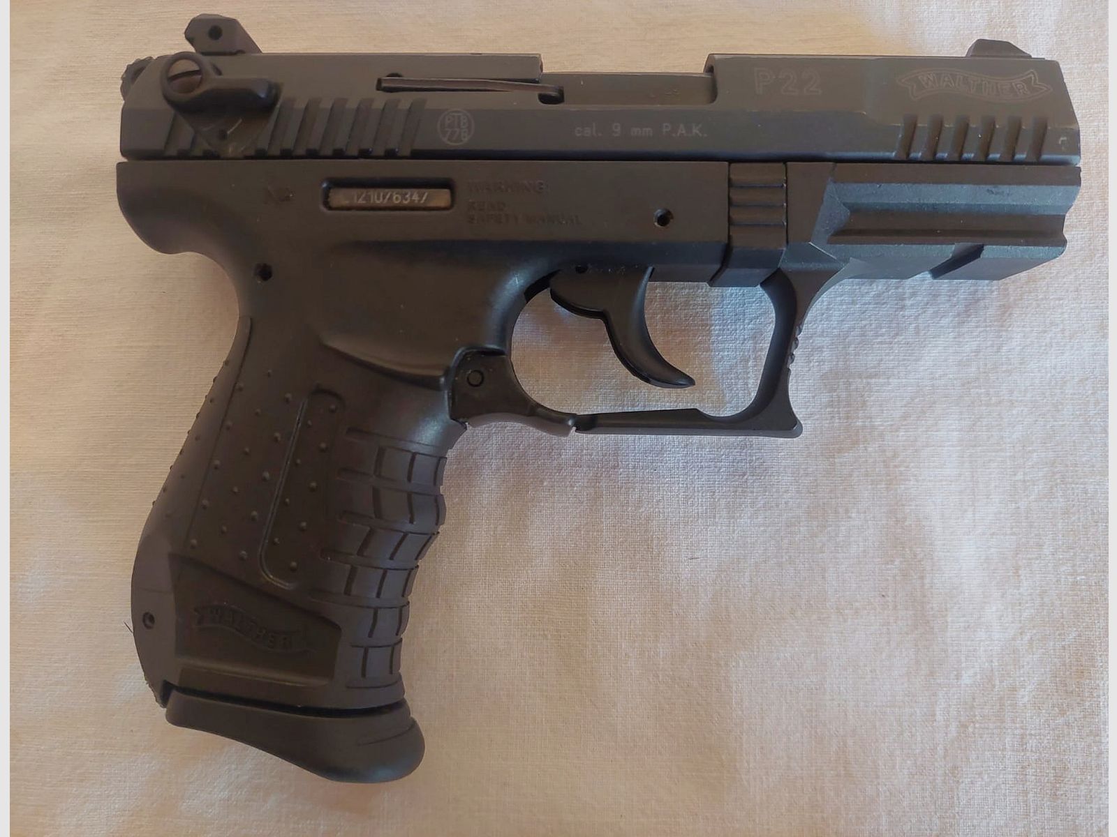 Walther P22 9mm P.A.K nero