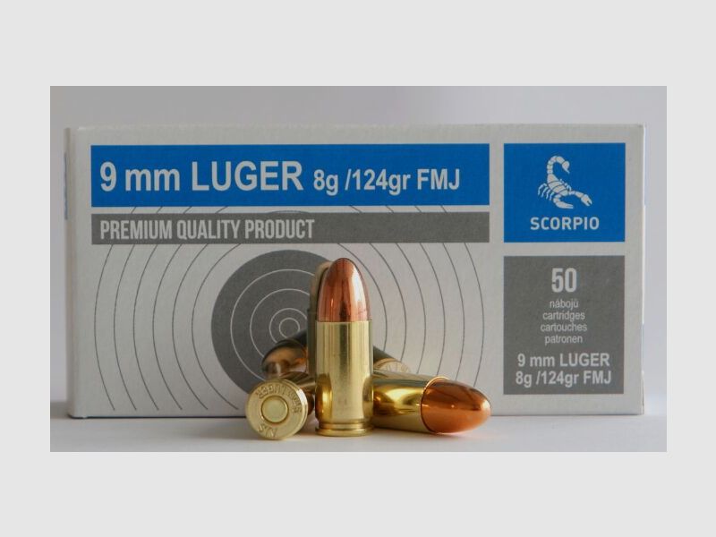 SCORPIO STV 9 mm Luger VM 124 granos
