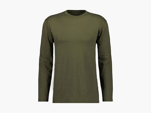 RAGMAN T-shirt à manches longues col rond vert foncé