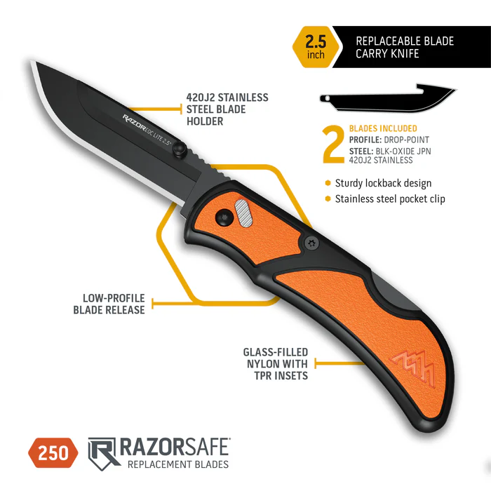 Outdoor Edge Razor EDC lite orange, image 2 sur 3