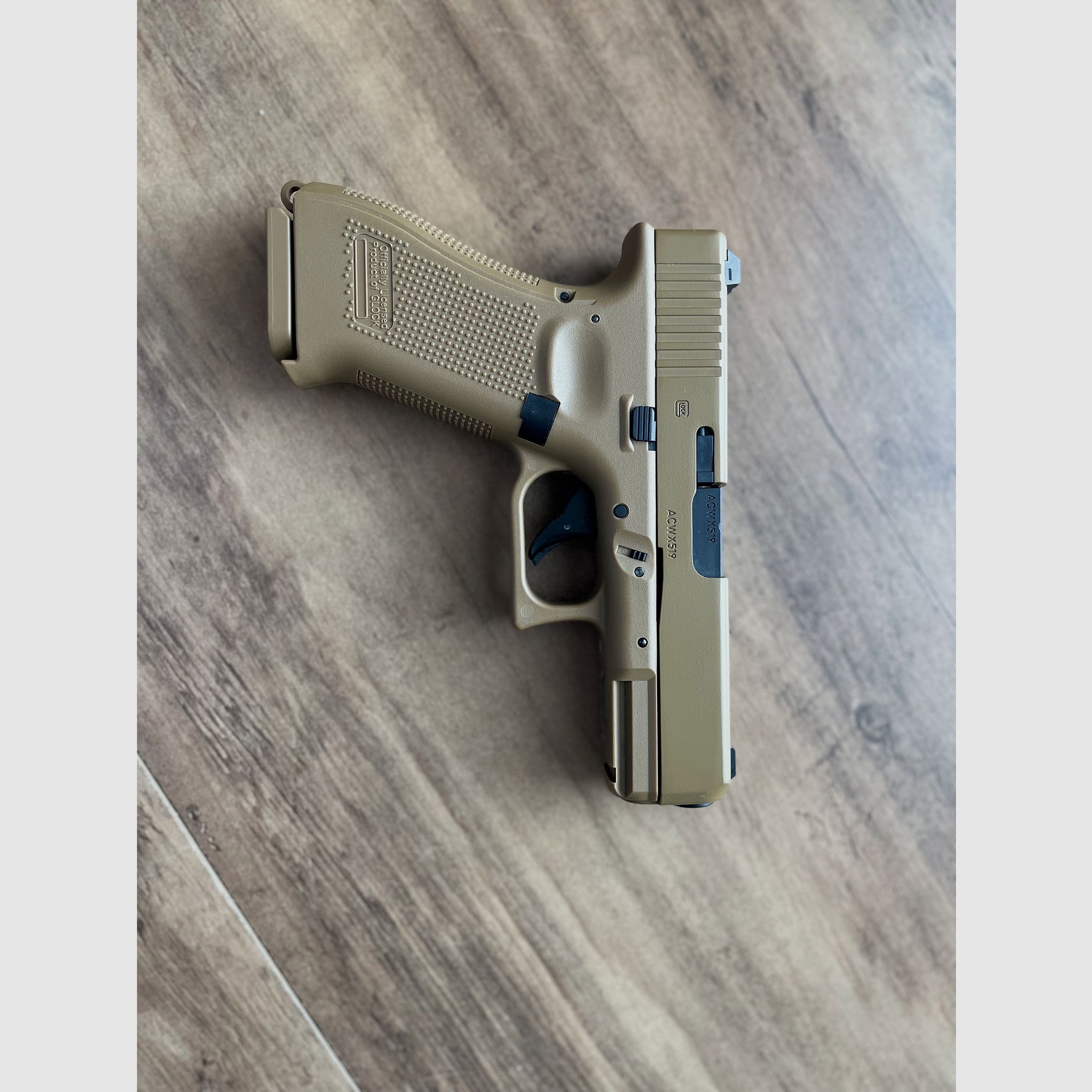Glock 19X CO2 luchtpistool kal. 4,5mm BB blowback coyote tan