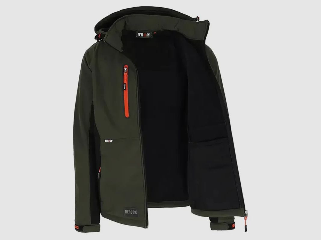 Softshelljacke Trystan Herren - Schwarz & Khaki - Herock®, Bild 13 von 16