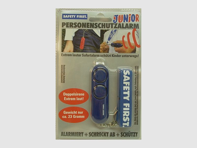 Schrillalarm Junior - blau, mit Tragegurt