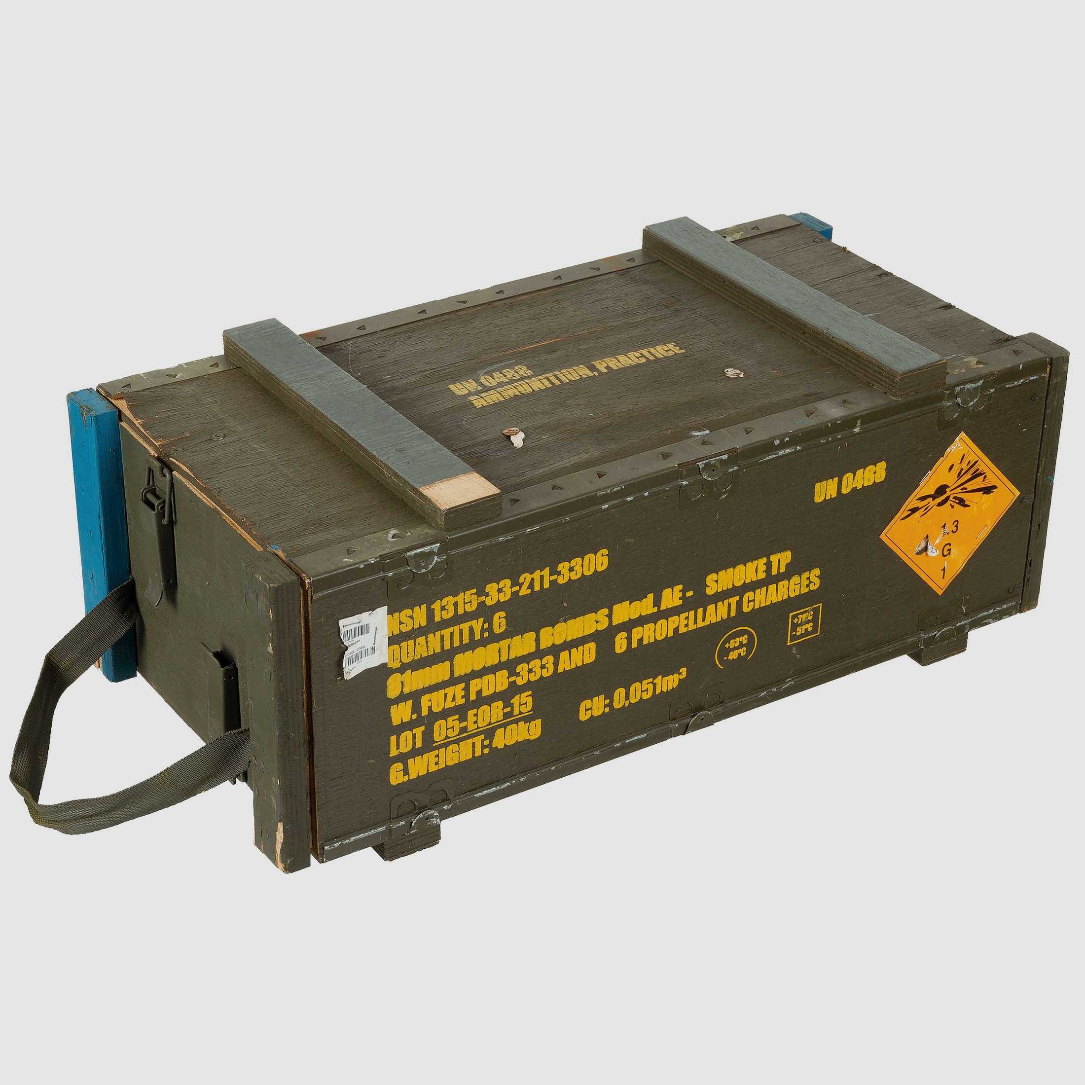 Italian wooden ammunition box