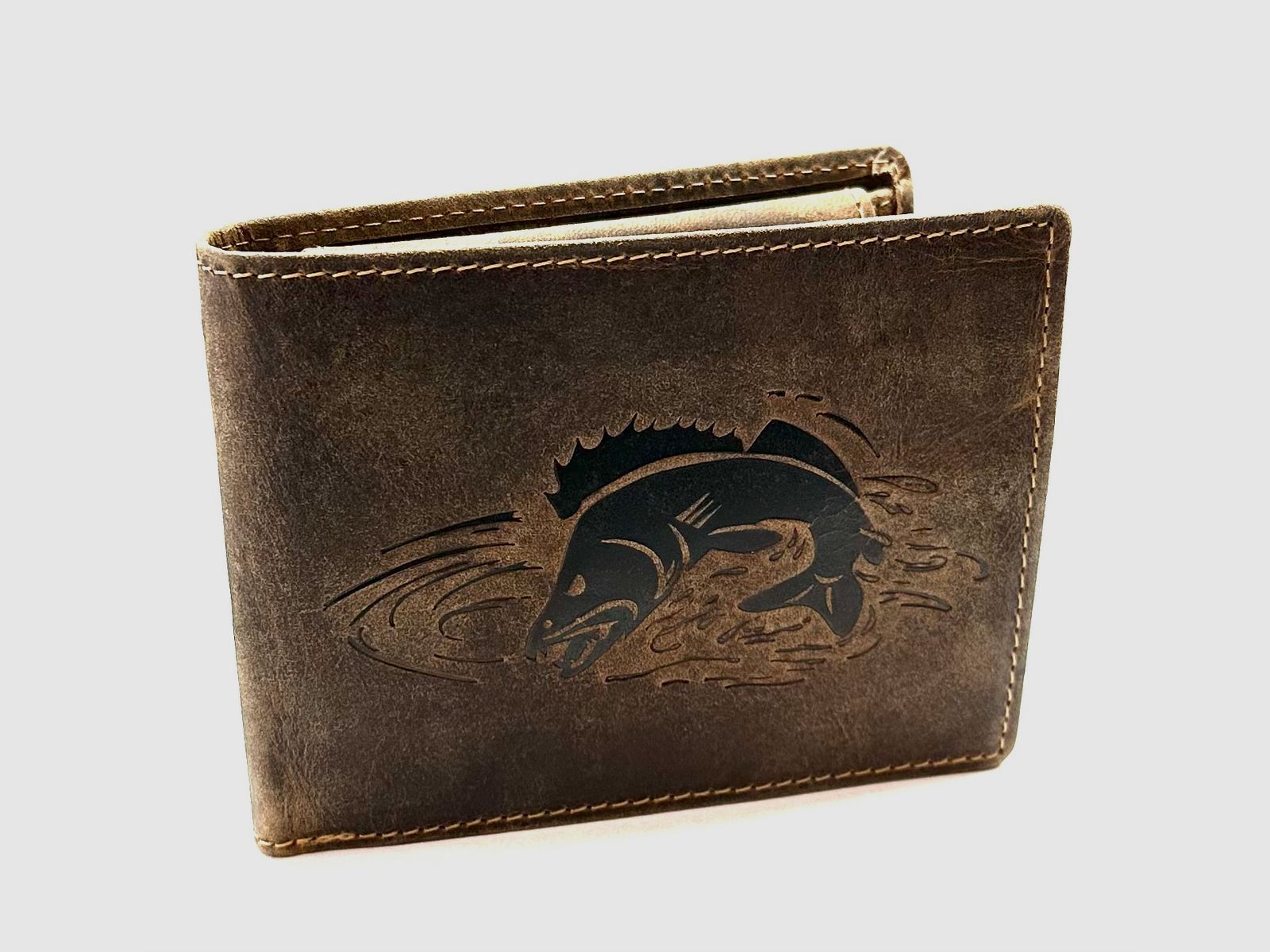 Greenburry Leder Geldbörse Vintage Zander Motiv 1705-Zander