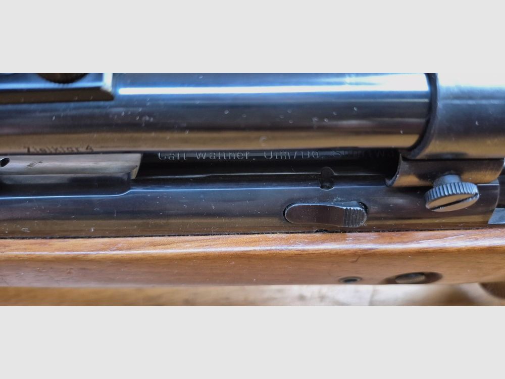 Superba carabina da caccia e tiro Walther KKJ – Cal. 22 Hornet – Grilletto Stetcher – Caricatore 5 colpi – Cannocchiale Zielkar 4 con reticolo n. 1 – Alta precisione – Arma del 1959 – Ottime condizioni – TBE +, immagine 35 di 42