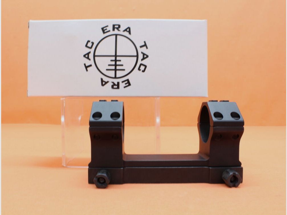 Recknagel Era-Tac Blockmontage 34mm (T2014-0025) mit Mutter, Alu schwarz, BH=25mm für Picatinnyprofil