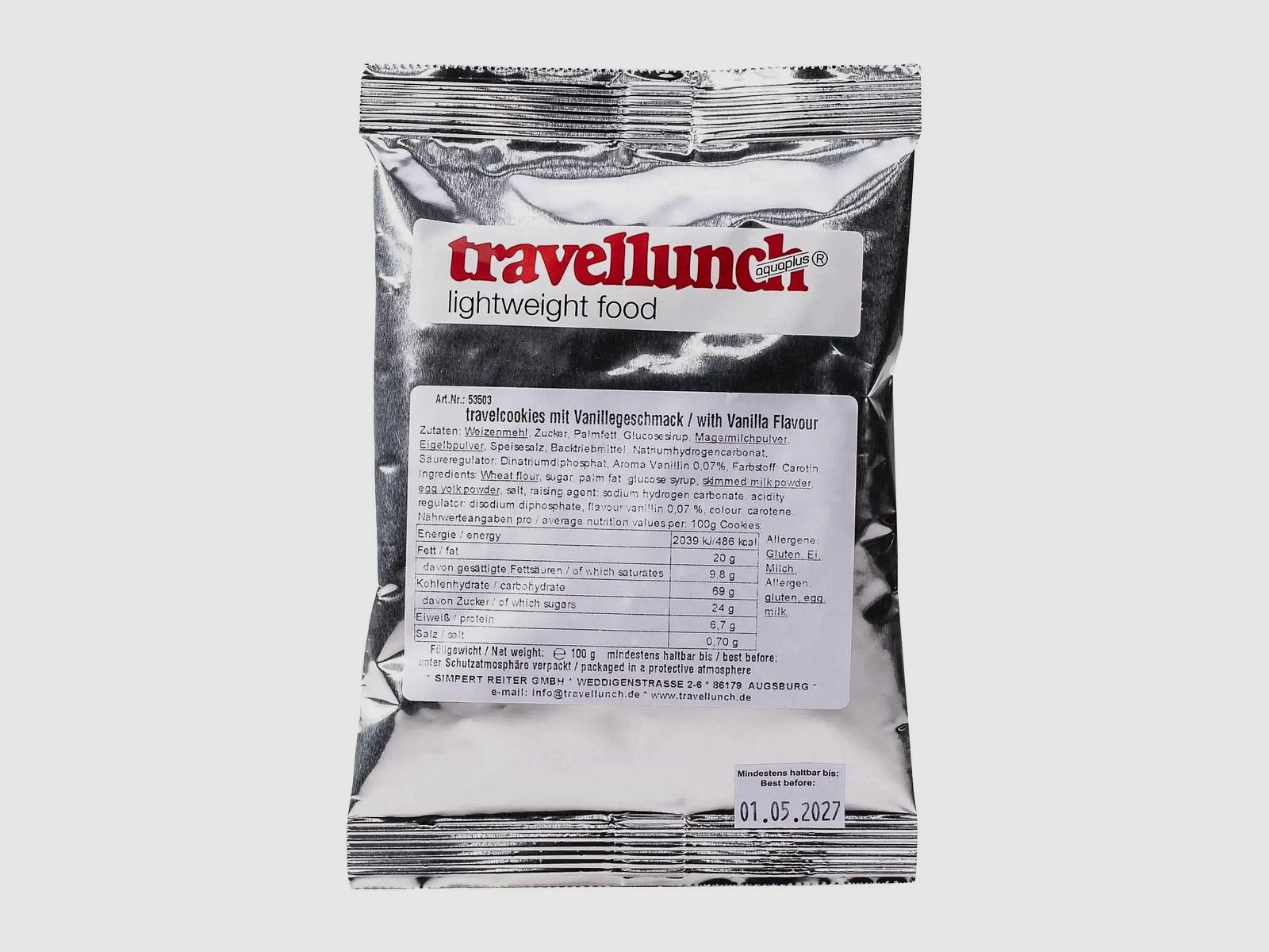 Travellunch Travellunch Travelcookies o smaku waniliowym
