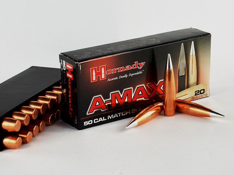 Hornady A-MAX Match Geschosse 1 Packung .50 / .510 750 grs (20 Schuss á 4,9455 €*)