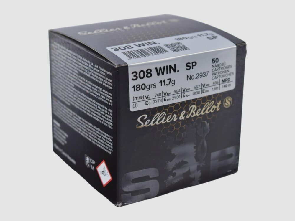 Sellier & Bellot .308 Win SP 180grs / 11.7g