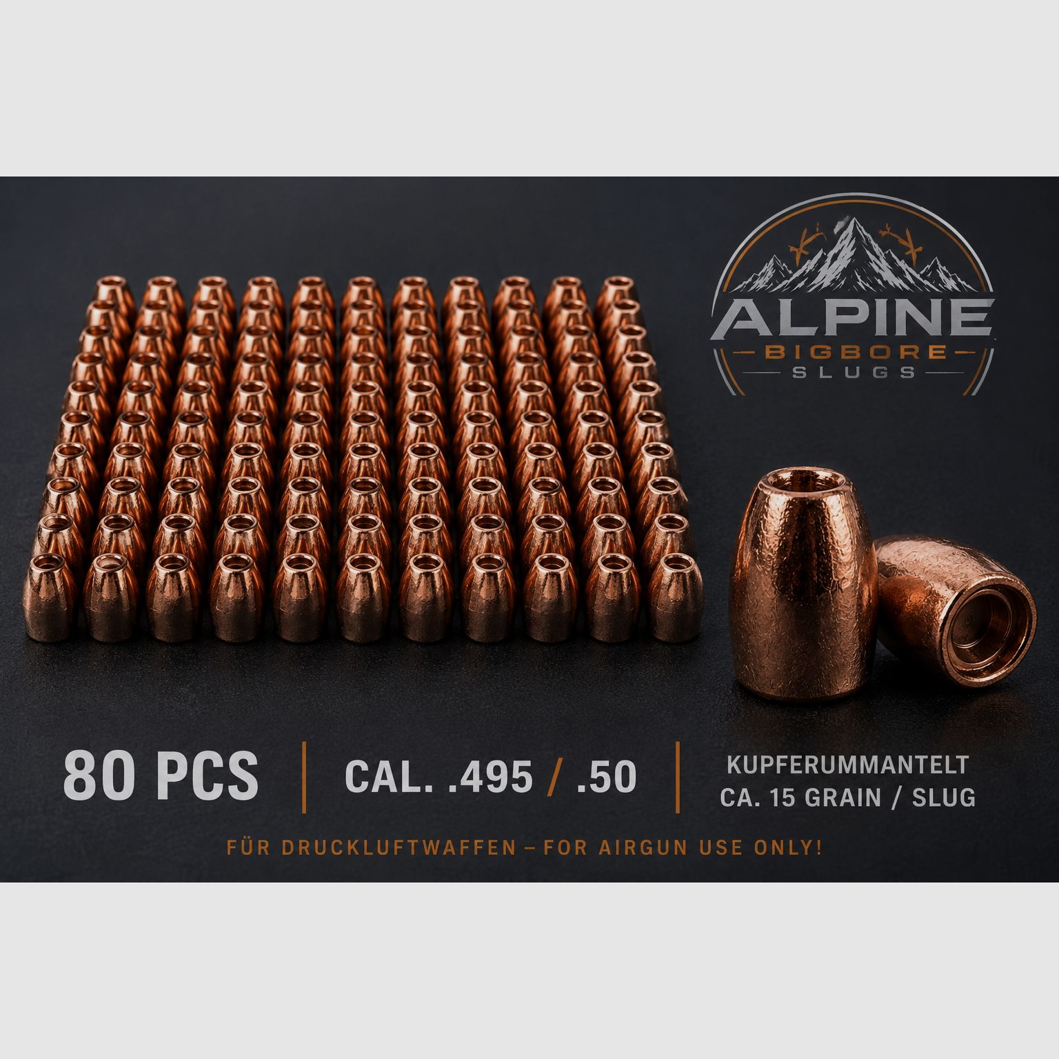 AEA Megalodon Challenger Slugs Cal. 495 / .50 / 15 Gramm - VOLLMANTEL