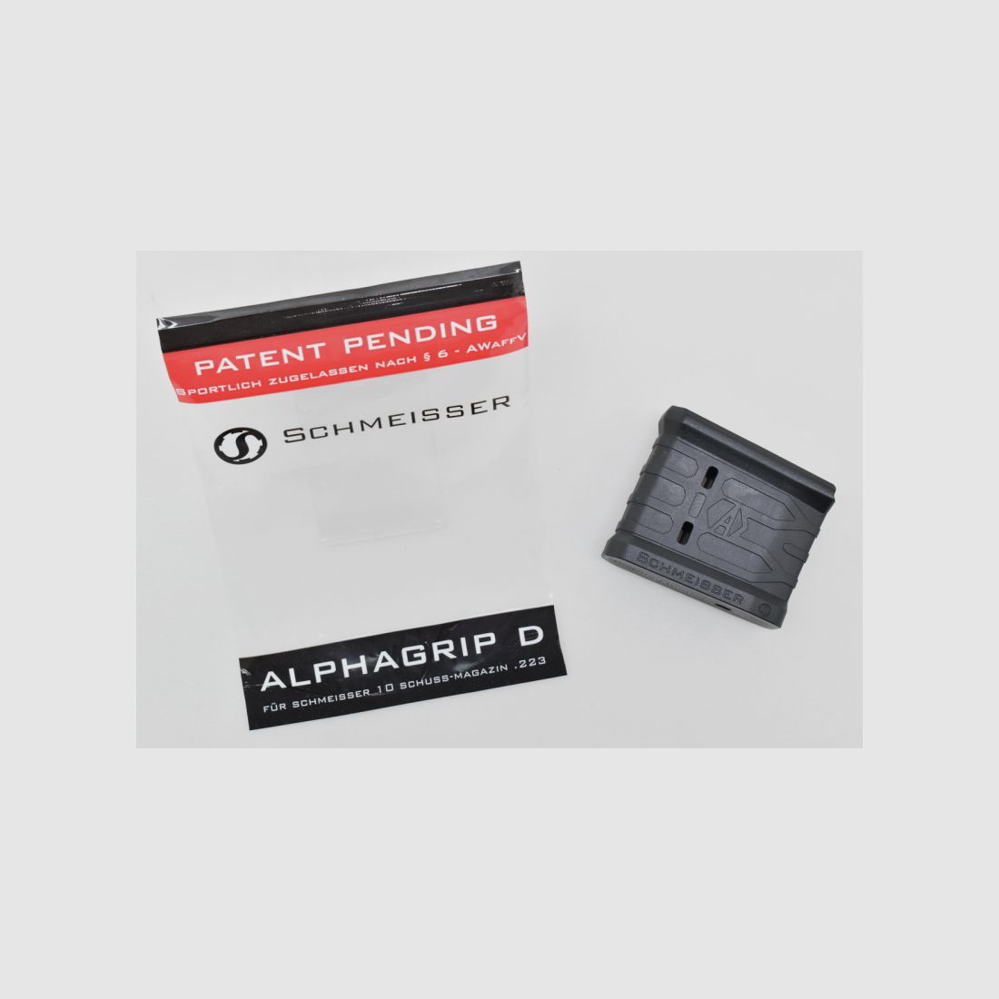 NEU ! ALPHAGRIP D Magazinverlängerung für SCHMEISSER AR 15 Magazine