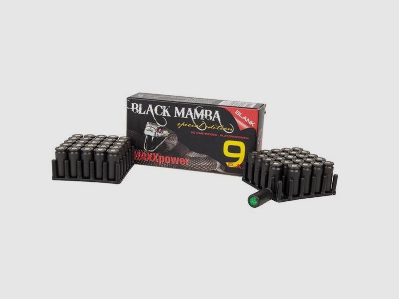 ESC 9mm P.A.K. Black Mamba 50 rounds blank cartridges