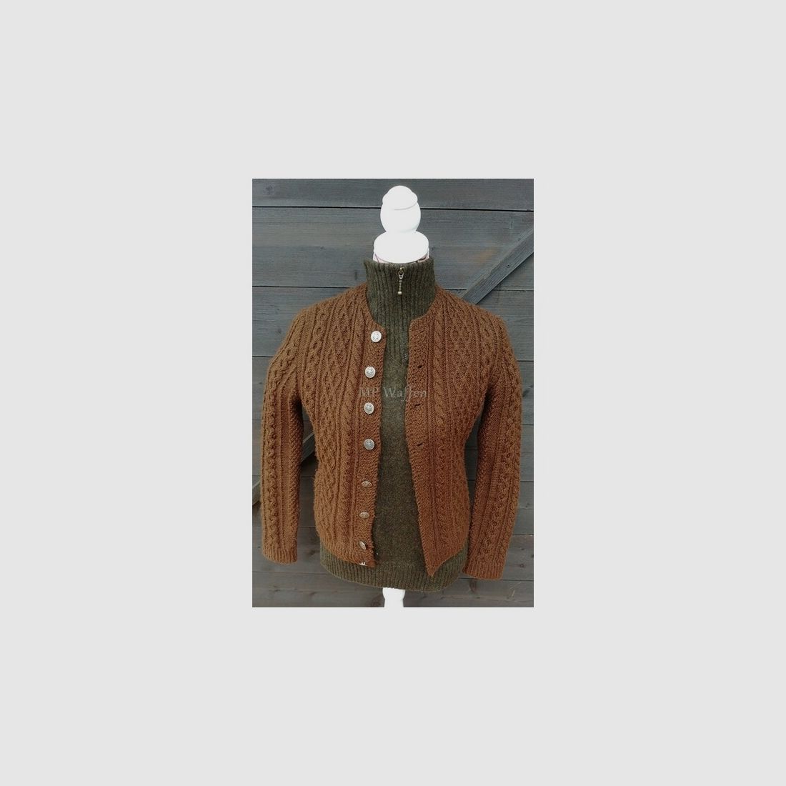 braune Trachten Strickjacke