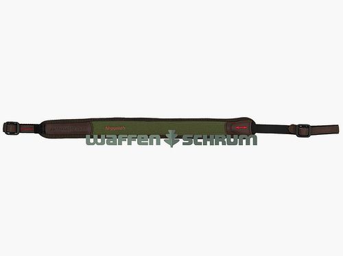 Niggeloh Rifle Sling Automatic Light Neoprene - Leather - Olive/Green