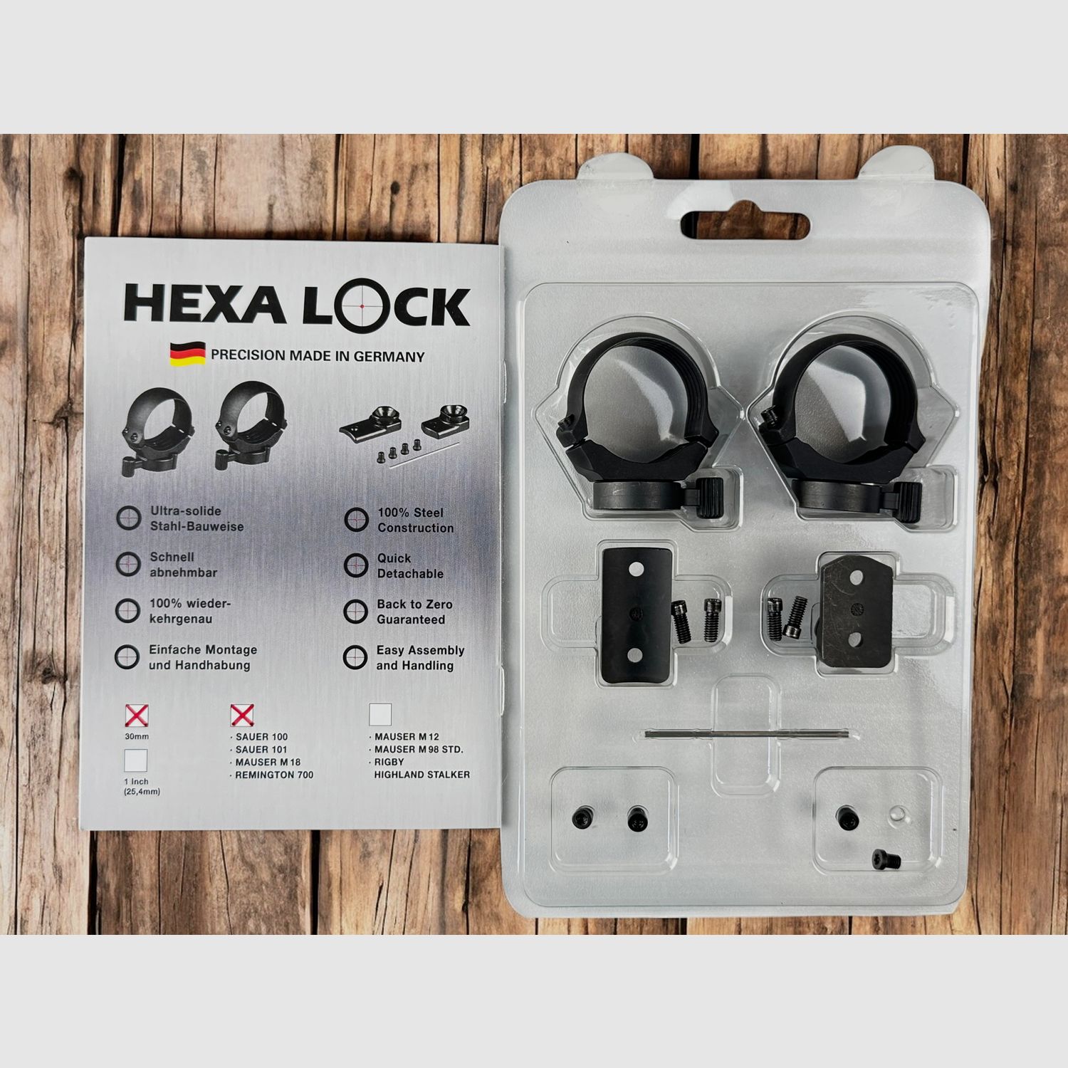 Mauser M18 Montage Hexa Lock 30mm