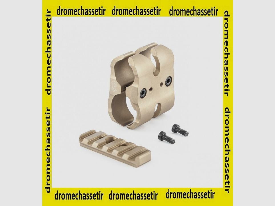 Clamp for magazine extension for shotgun, Picatinny rail, anodized sand