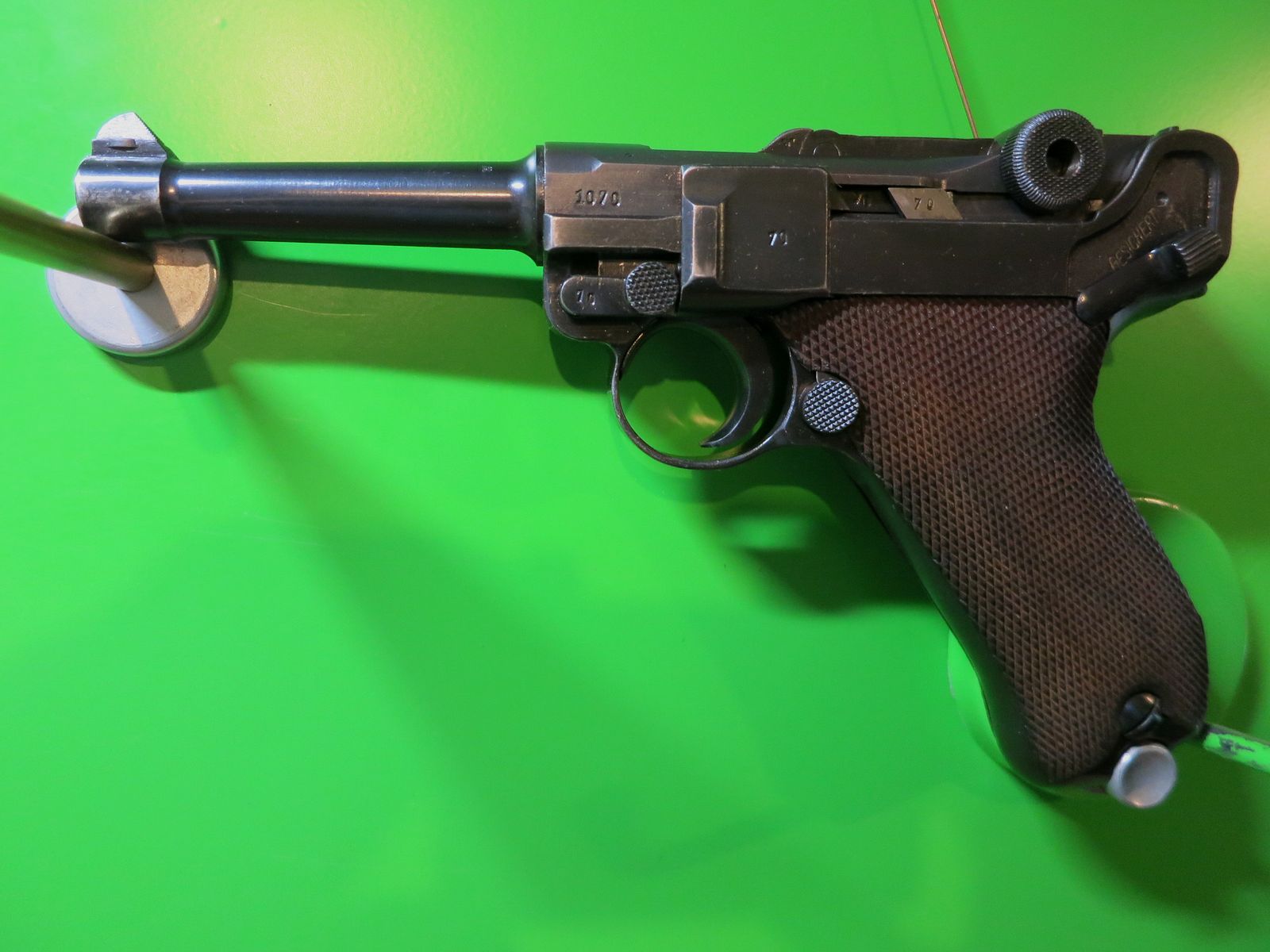 Mauser, Pistole 08, P08, 9 mm Luger, nummerngleich, WaA Wehrmacht     #74-