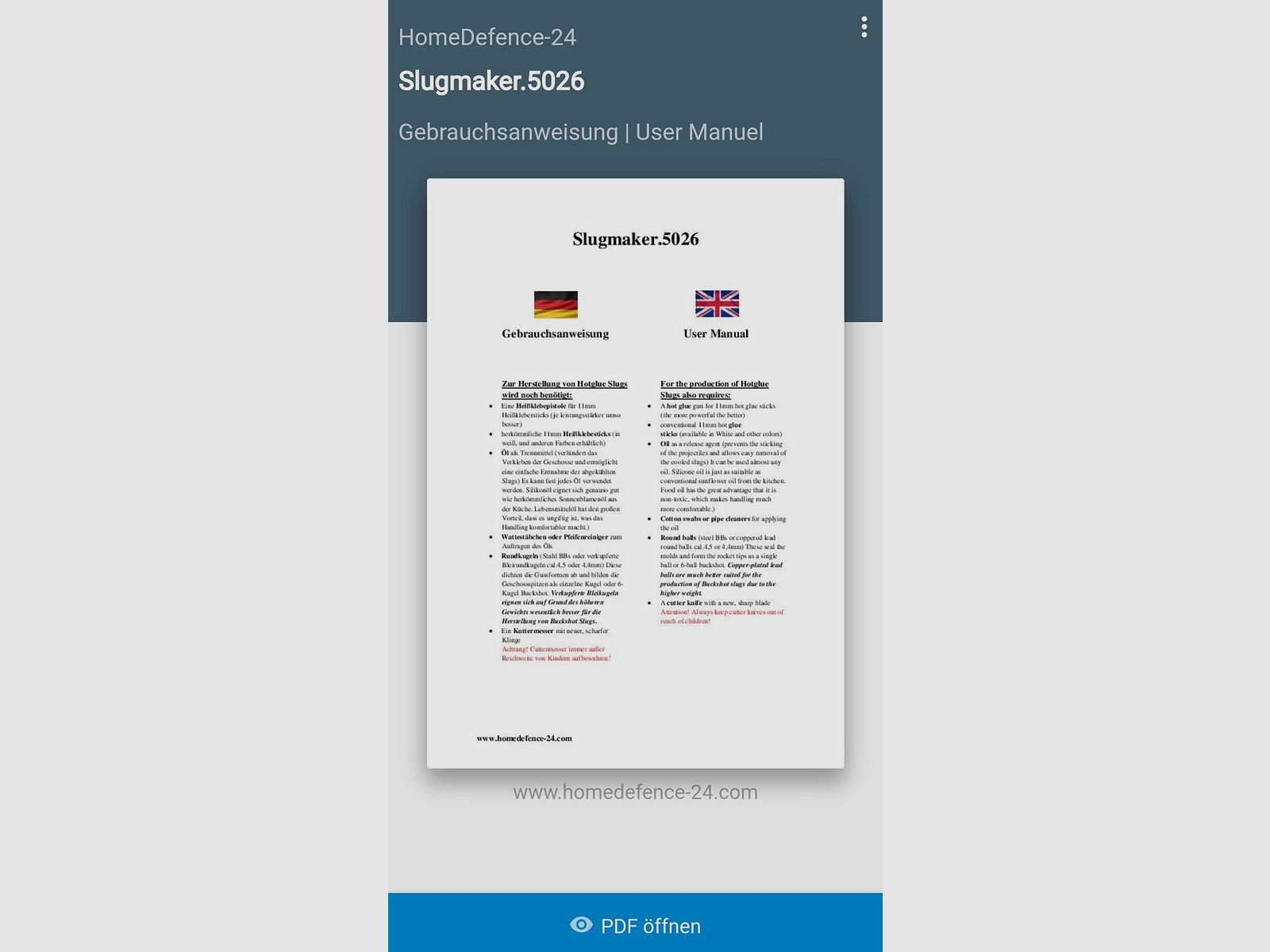 Slugmaker 50.26 | HDR50 | DIY Hotglue Kogels | NIEUWE VERSIE 12,45 en 12,5D