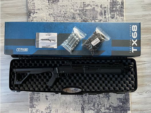 T4E HDX 68 (TX68) Ram Kaliber .68 + 100 Schuss Rubberballs + 10 CO2 Kapseln + Waffenkoffer